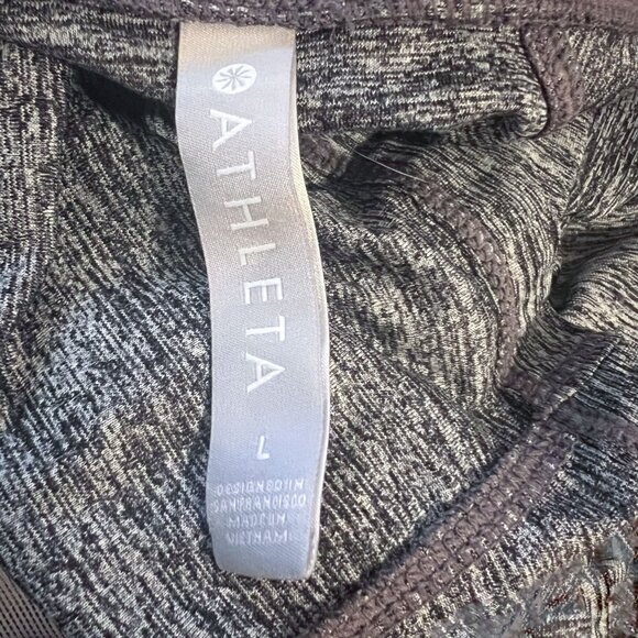 - Athleta Heather Grey Pacifica Crosscurrent UPF Zip Up Hooded Jacket Size Large - Picture 7 of 11